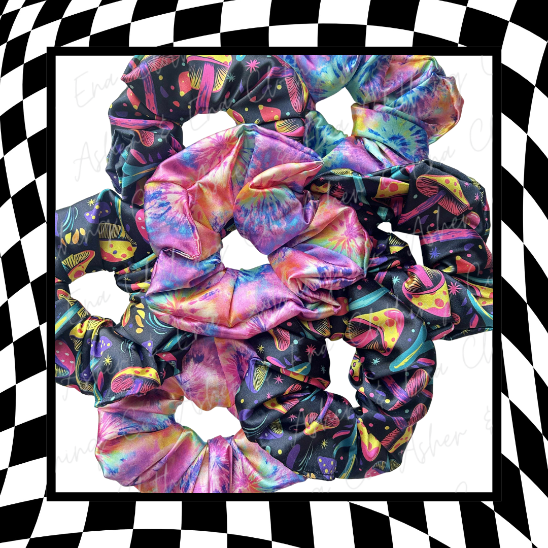 Jumbo Satin Scrunchie Duo