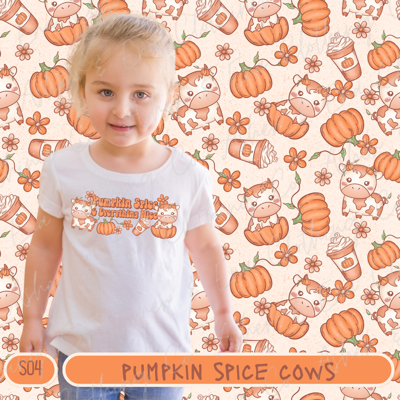 Pumpkin Spice Cows Tee & Bottom Set