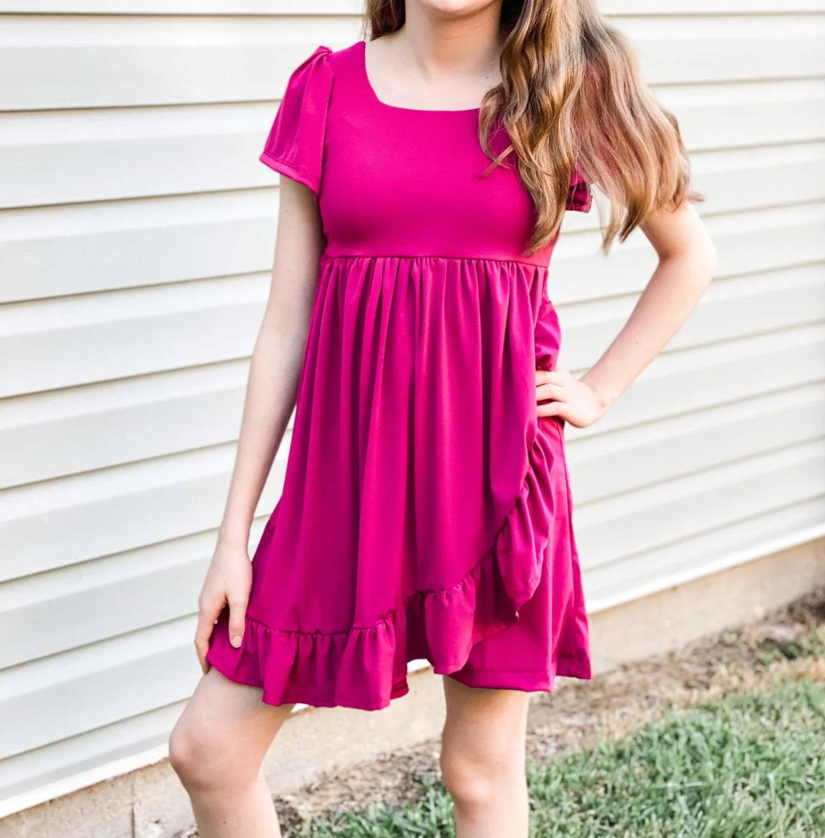 Lucie Ruffle Panel Dress