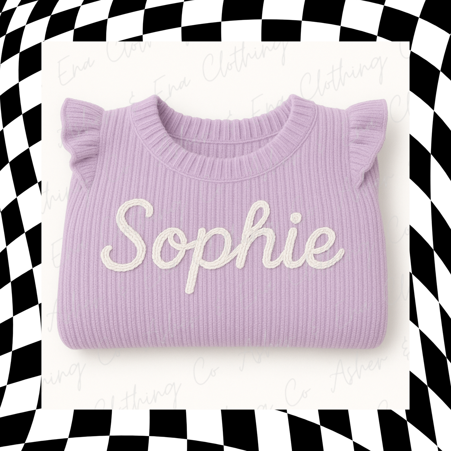 Hand Embroidered Name Sweater