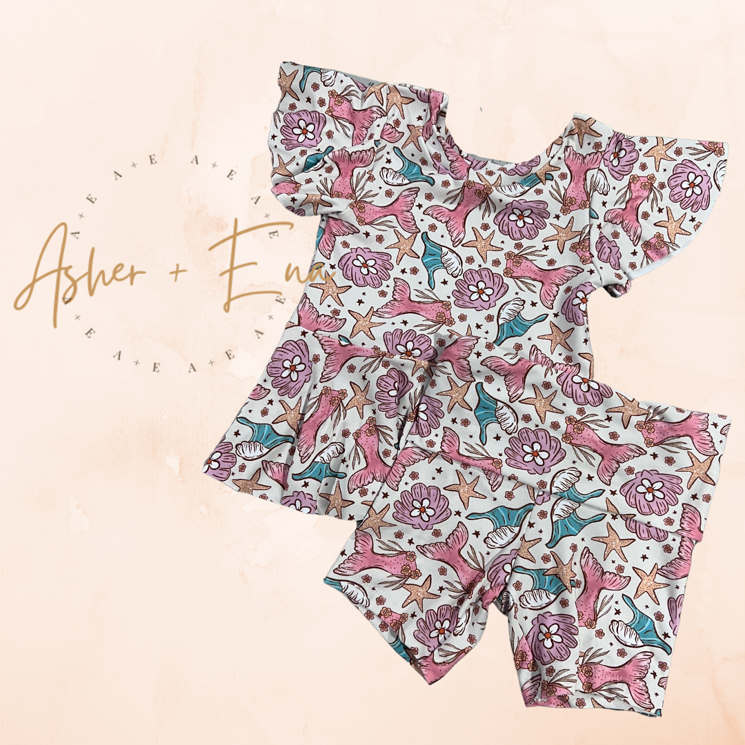 Alivia Peplum & Bike Shorts Set