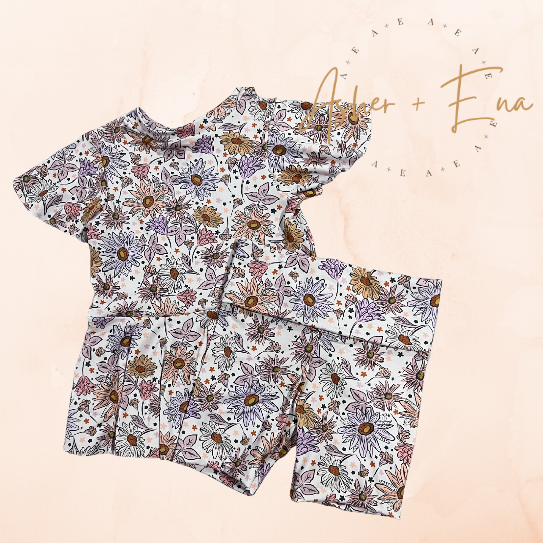 Alivia Peplum & Bike Shorts Set