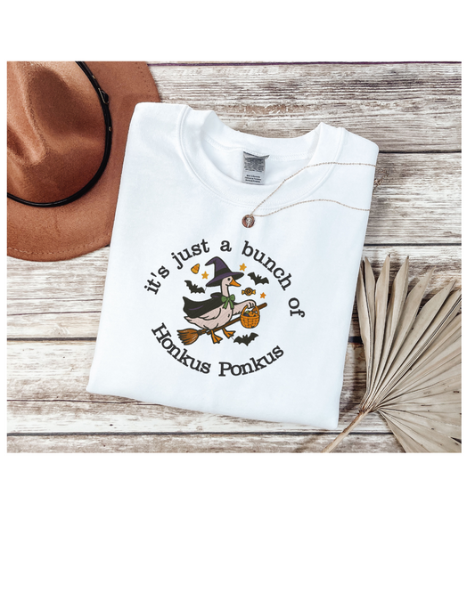 Embroidered Honkus Ponkus Sweatshirt or Tee