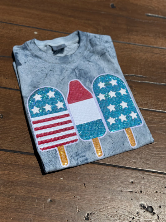 USA Bomb Pop Chenille Tee (Adult & Youth)