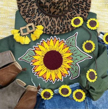 Sunflower Chenille Patch (Adult)