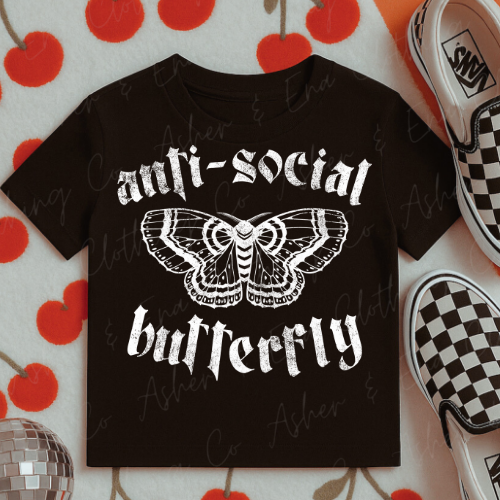 Anti-Social Butterfly Graphic Tee