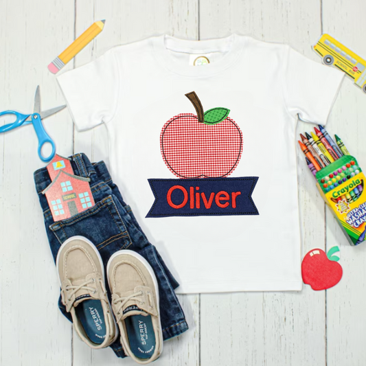 Personalized Apple Appliqué Shirt