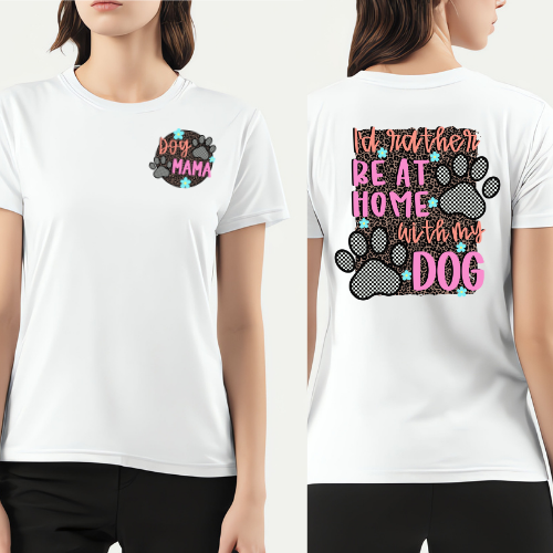 At Home With My Dog Graphic Tee