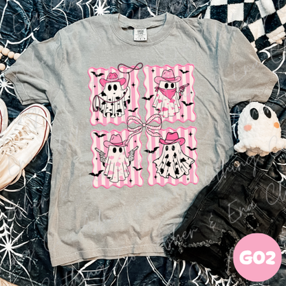 Pink Western Ghosties Graphic Tee