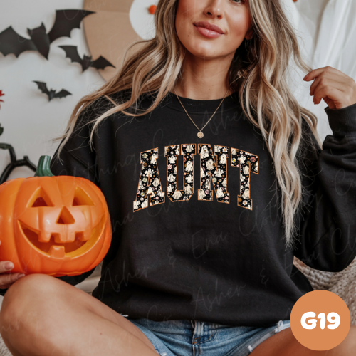 Halloween Aunt Graphic Tee or Sweatshirt