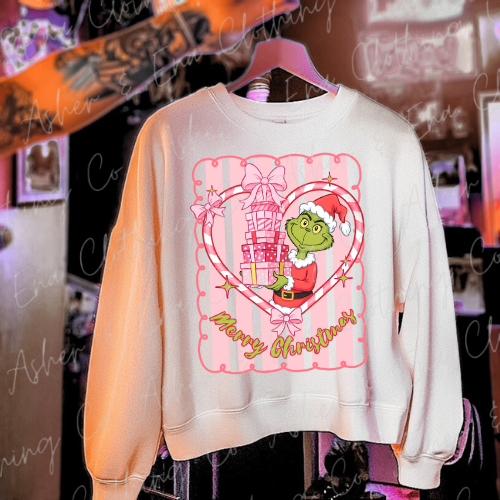 Pink Coquette Grinch Graphic Tee