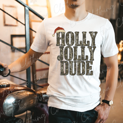 Holly Jolly Dude Graphic Tee