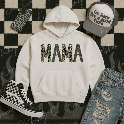 Mama Camo Letters Graphic Tee