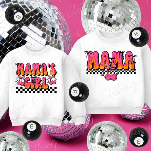 Mama & Mama's Girl Graphic Tee, Crewneck, or Hoodie - Mama