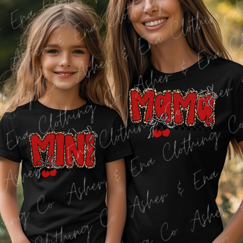 Mama Leopard & Cherries Mama Graphic Tee