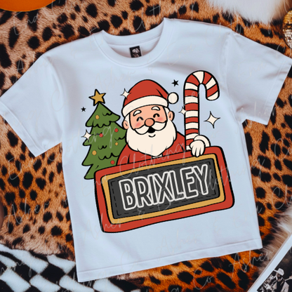 Santa Name Plate Graphic Tee