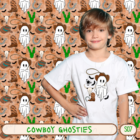 Cowboy Ghosties Tee & Bottom Set