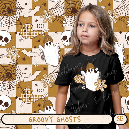 Groovy Ghosts Tee & Bottom Set