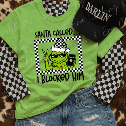 Grinch "Santa Called" Graphic Tee