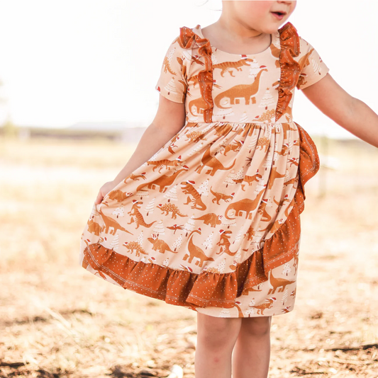 Lucie Ruffle Panel Dress