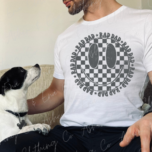 Rad Dad Smiley Graphic Tee