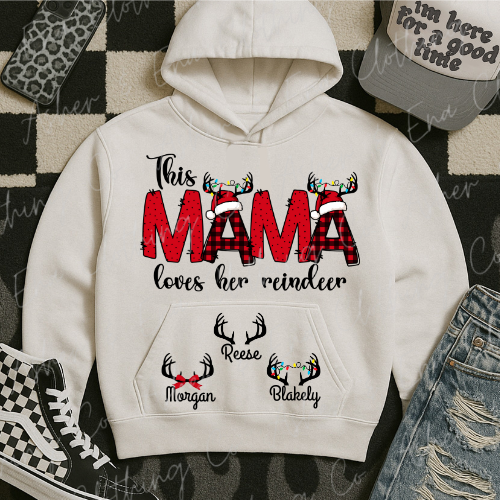 Mama Loves Her Reindeer Graphic Tee